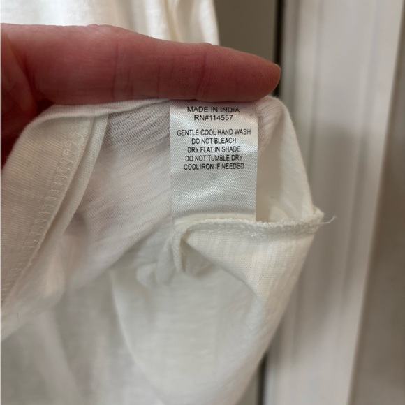 THML White Top with Multicolor Striped Ruffle Sleeves - Picture 5 of 5